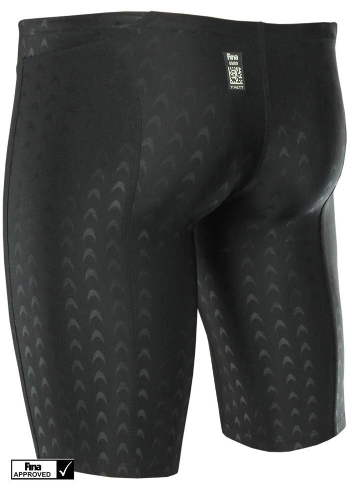 Yingfa Mens 9205-1 Sharkskin Jammers Black Fina Approved