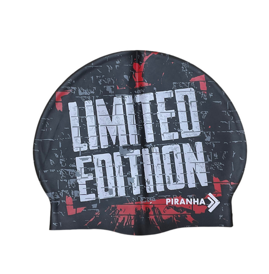 Piranha Swim Cap  Limited Edition Black_White