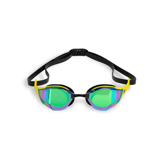 Arena Cobra Edge Swipe Mirror Goggles Emerald Yellow Black