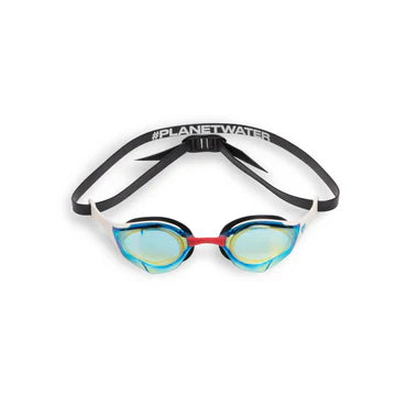 Arena Cobra Edge Swipe Mirror Goggles Aqua White Fireflow