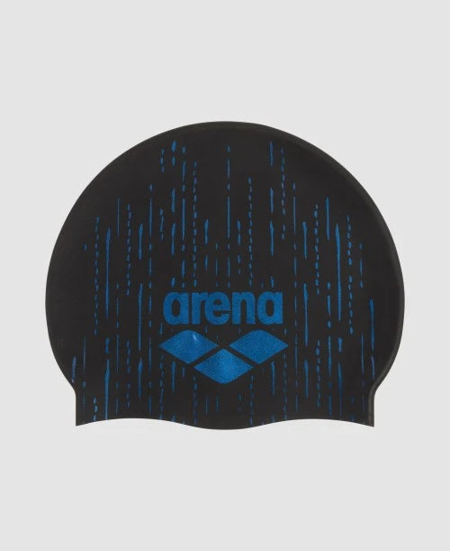 Arena swimcap Shine  BLACK-BLUE