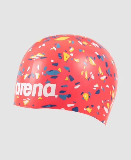 Arena swimcap Poolish Moulded CONFETTI RED