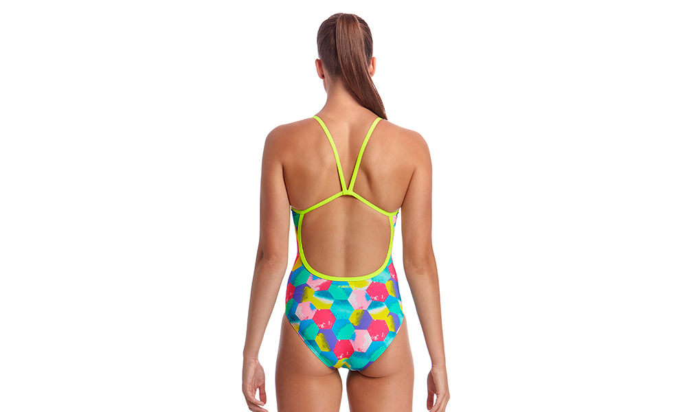 Funkita Single Strap One Piece Ladies Hexy Back